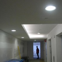 All the suspended flushed Plasterboard Ceilings, suspended Plasterboard Bulkheads to Ceilings and Walls