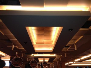 Plasterboard Bulkhead with light feature