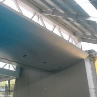 Acoustic curved bulkheads, sloping ceiling sections, partitions and linings