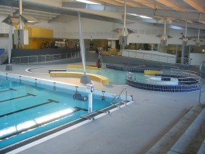 Junior Pool Area – Acoustic curved bulkheads, sloping ceiling sections, partitions and linings
