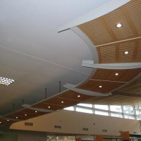 Main Library with Feature Acoustic Perforated Ply Ceilings