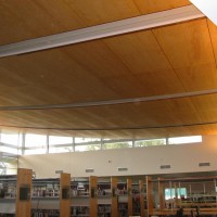 Main Library with Feature Acoustic Perforated Ply Ceilings